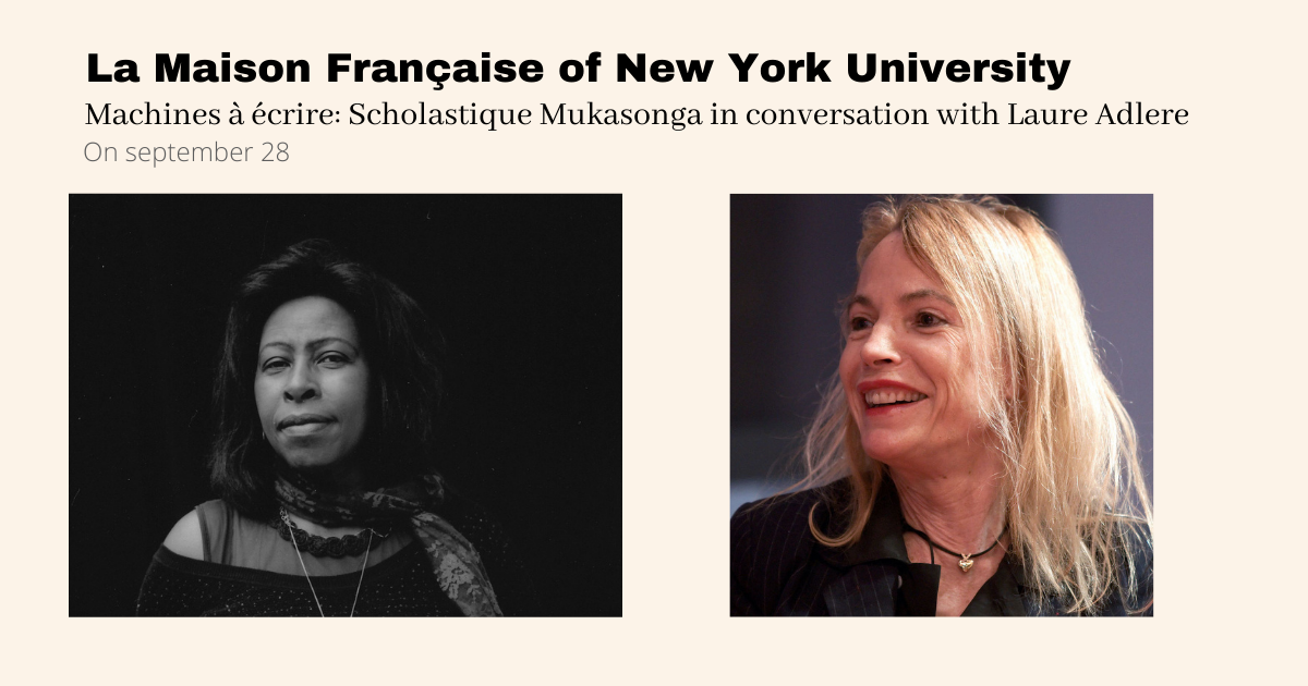New York University : Scholastique Mukasonga in conversation with Laure Adler